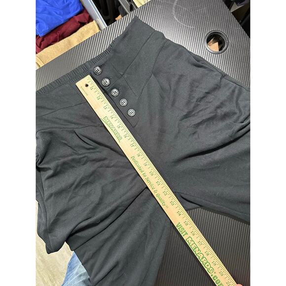 Ettiwa Anthropologie Wide Leg Flowy Pants Black Size XS Boho Cottage Button Fly - Picture 7 of 14